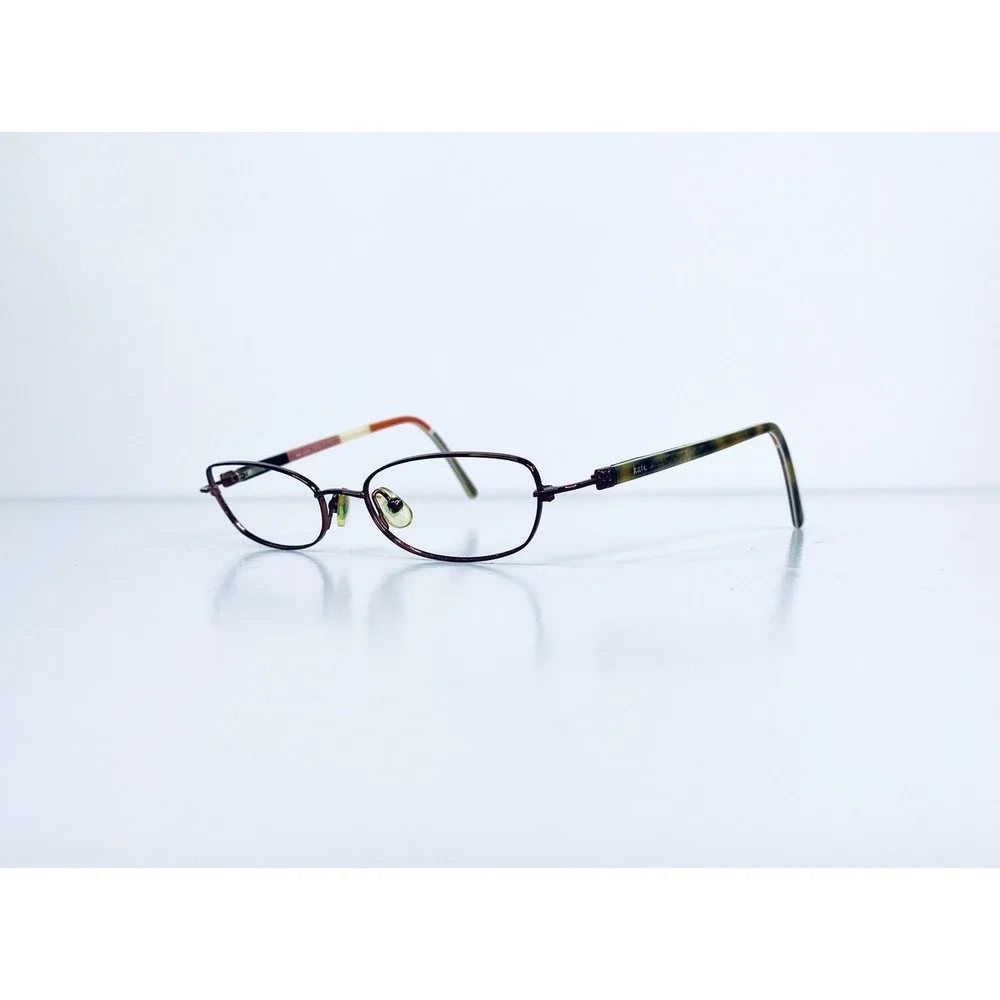 Kate Spade NY Purple Metal Glasses Green Tortoise Temples Italy 50 16 135